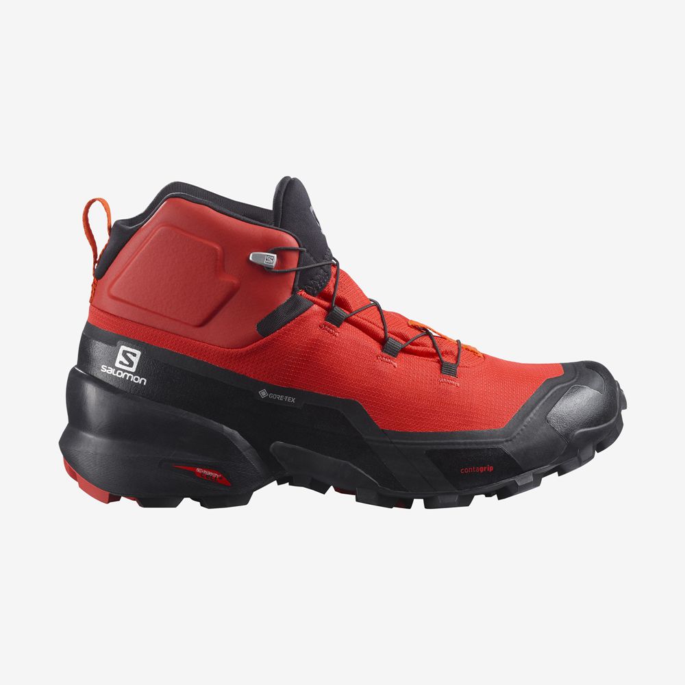 Botas De Montaña Salomon Hombre Naranjas - Salomon Argentina CROSS HIKE MID GORE-TEX,902547-RNL